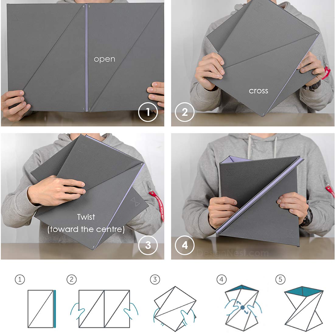 Amazon.co.jp: Levit8 スタンディング用折り畳みデスク (M